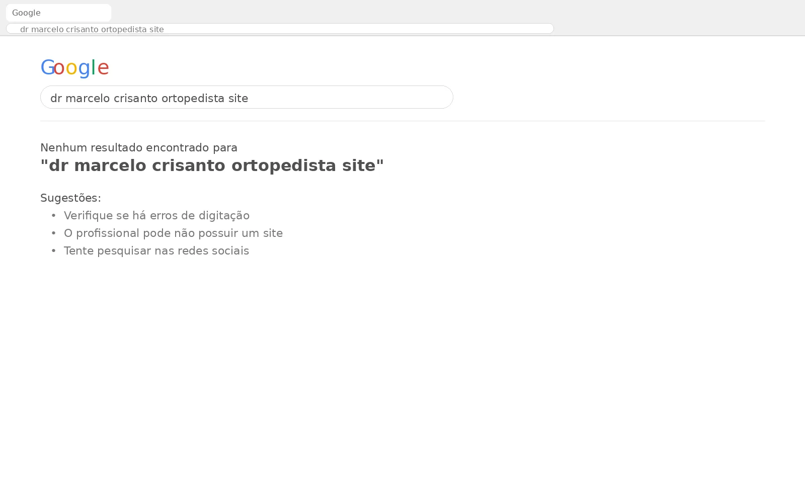 Dr. Marcelo Crisanto - sem site profissional